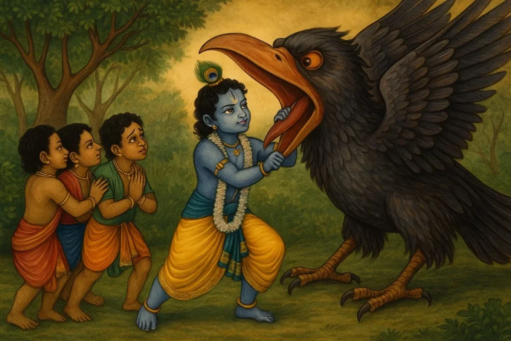 Lord Krishna Kills Bakasura – A Story of Courage and Divinity